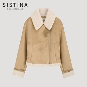 [SISTINA] 인기 스웨이드 집업 무스탕 자켓_AWUJKO41030_BE