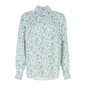 로에베 새틴 프린트 셔츠 H526Y05WEK WHITEBLUE