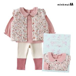 [밍크뮤]PK 가든플라워베스트SET상하복 35C1361102 35C13-611-02 출산백일돌선물