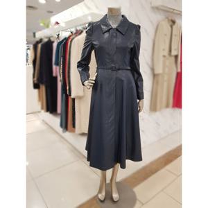 [미니멈]페이크레더 플레어 원피스 MYCAWO8330