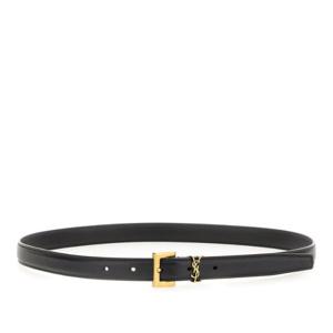 생로랑 씬 카산드라스 가죽 벨트 554465 BOO0W1000