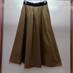 Destijl HC06 가을느낌 스판 허리밴딩 A라인  플리츠 옆집업 퍼빗 핀턱스커트 D2531sk03B