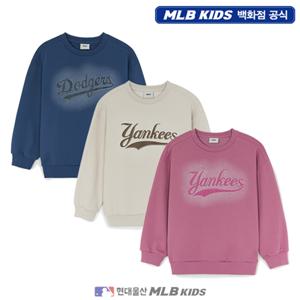 [MLB키즈US] (7AMTB0954) 스트릿 베이직 빈티지 레터링 맨투맨 아동맨투맨 키즈맨투맨