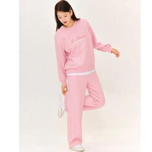 체이스컬트 HC09 여 레터링 맨투맨 +와이드 팬츠 상하세트 EERG5163B0P+EERG7263B0P