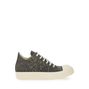 릭오웬스 남성 블랙 로우탑 스니커즈 DU02E7802_DWF5911