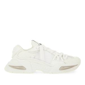 돌체앤가바나 화이트 메쉬 가죽 레이스업 스니커즈 CS2071 AY95