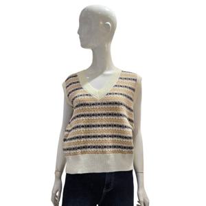 [에이비에프지]브이넥 배색포인트 니트 베스트 AGNZ4HW38J