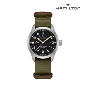 [해밀턴][공식] 해밀턴 카키 필드 파워리저브 블랙 다이얼 나토스트랩 H69509930