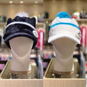 [파리게이츠]521E4CP301-여성 몬스터 귀 장식 포인트 니트 챙모자-(25년겨울)