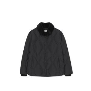밍크퍼 칼라 루 다운 재킷 (UFKWJA4A3T-BLACK)
