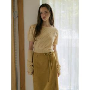 [올리브데올리브]스웨이드 리본 A라인 스커트 OE5AS855