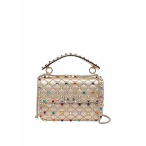 [VALENTINO] 라프리마 여성 토트 가방 미디엄 락스터드 스파이크 핸드백 B0122NFDDXA 골드 /8