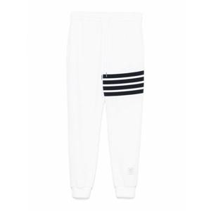 [THOM BROWNE] 라프리마 남성 트랙수트 Bottoms 4Bar 코튼 스웻팬츠 MJQ230A00535104 화이트 /8