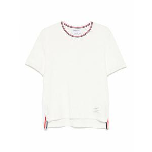 [THOM BROWNE] 라프리마 남성 티셔츠 Rwb 코튼 MJS287AJ0216113 화이트 /8