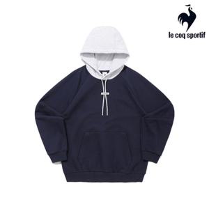 [르꼬끄] 남녀공용 에센셜 루즈 기모 후드 티셔츠 QQ423LHDO2_DNV