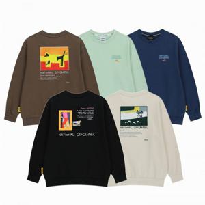 내셔널지오그래픽키즈  (K254USW610) 전이수 콜라보 그래픽 맨투맨 긴팔