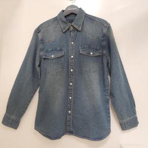 뱅뱅 HC15 뱅뱅 가을 간절기 남성 빈티지 양포켓 똑딱이 스판 긴팔 데님남방 NSLD62