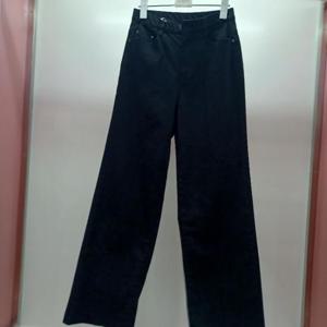 Latium HC06 국내생산 스판 가을느낌 허리밴딩 훅집업 통와이드 기본 면바지팬츠 T2533pt14B1