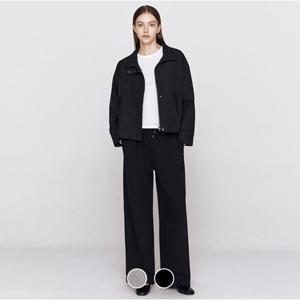 [지오다노]여성 간절기 테리 윈턱 와이드 트레이닝 팬츠 415922