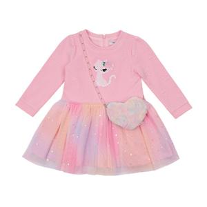 [프랜치켓] 여아키즈원피스 핑크 꽃 쟈가드 가방 O/P Q44DCO150P1