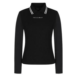 캘러웨이골프긴팔티 LQS CWTY24W602_BK 여성 겨울 케이블 하이브리드 티셔츠