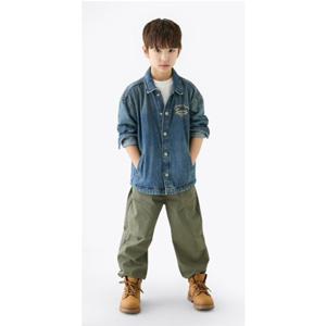 [타미힐피거칠드런]  데님 자수 셔켓 T42F6QJC300BT1