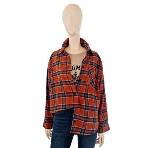 [숲]체크 루즈핏 아웃 포켓 셔츠 SBALS3Z