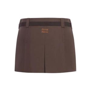 미우미우 숏 스커트 MG2485SOOO12NS F0324 CACAO