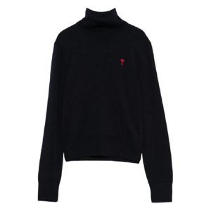 AMI Paris 하트 로고 터틀 넥 스웨터 FKS827100