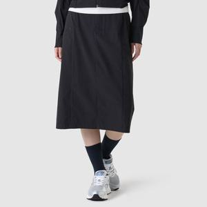 [르꼬끄]우먼스 레귤러핏 우븐 미디기장 스커트 QQ322OSK71-BLK