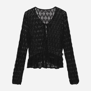 [써스데이아일랜드][KiiiKiii 착용]시스루 오픈형 블라우스(T256MBL138W)