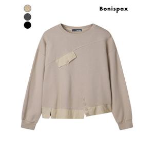 [보니스팍스]배색 포켓 포인트 스웨트 셔츠 (XP9TS005M0)