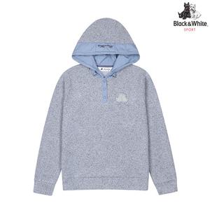 [블랙앤화이트]여성 우븐패치 후드 티셔츠 9424LXSP_BLUE