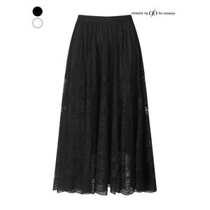 [나인식스뉴욕]로맨틱 레이스 플레어 롱 스커트 (NP9SK005M0)