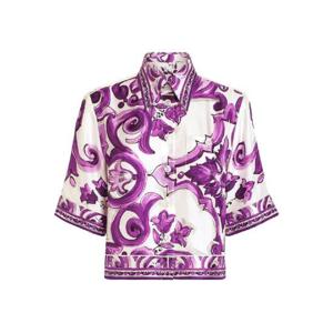 돌체앤가바나   반팔 셔츠 FW25 F5T50THI1TKIP3TN 6193275 Purple