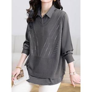 [베나프]그레이스 조끼 페이크 셔츠_BJ3LS014