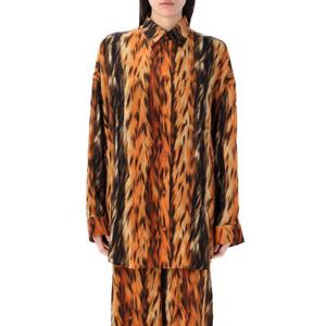 발렌시아가   긴팔 셔츠 SS25 814121TRLD52135 5676533 Brown