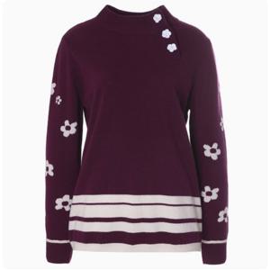 [벨리시앙]플라워포인트 울캐시미어혼방 니트 KT4412