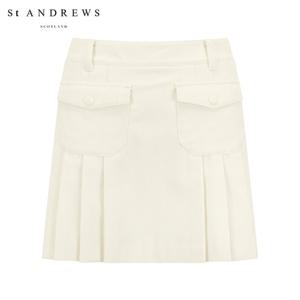 [세인트앤드류스] 여성 코듀로이 플랩 포켓 플리츠 큐롯 스커트 821E4PC002_IV