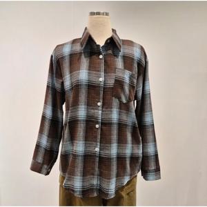 [비지트인뉴욕]배색 체크 긴팔 셔츠 VBALS65