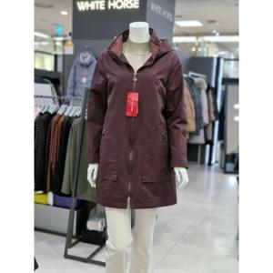 화이트호스 세이브존05 버건디 바 바리트렌치 코트 A43801