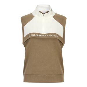 [마스터바니에디션] (421E3TR309)여성 심볼 배색 모크넥 하프집업 베스트