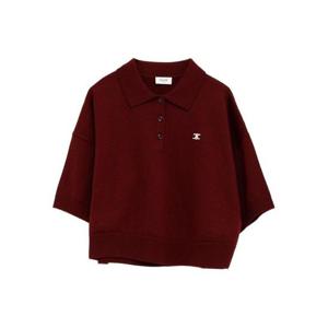 셀린느 폴로 티셔츠 2AH22322U 28BD Bordeaux