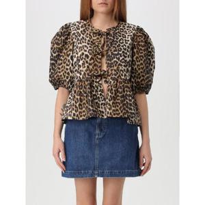 가니   반팔 셔츠 SS25 F9116 943 5645735 Brown