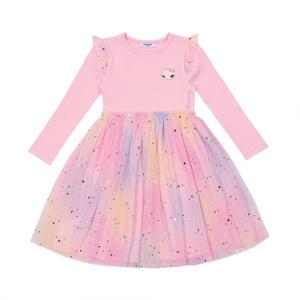 [프렌치캣(백)]핑크 샤 배색 원피스 Q54DDO190