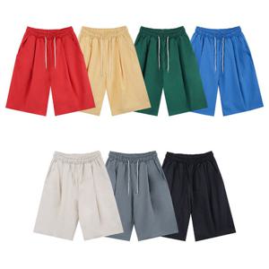 남자 코튼 바이오 원턱 밴딩 하프팬츠 DS-PTH-Q276-주황