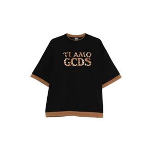 25 FW GCDS 레오파드 프린트 트리밍 티셔츠 B2XW2325JF1 TP443407953