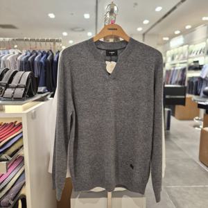 [레노마셔츠] 모100% 변형넥 풀오버 니트RPFSW1011그레이