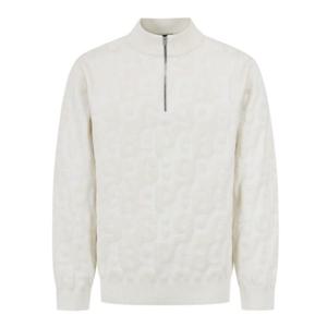 [파리게이츠]511E4TR401_IV-남성 로고 니팅 하프집업 티셔츠-(25년겨울)