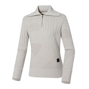 [와이드앵글] WWW22K02E1 여성 WL PRO 와이드카라 반짚업 스웨터